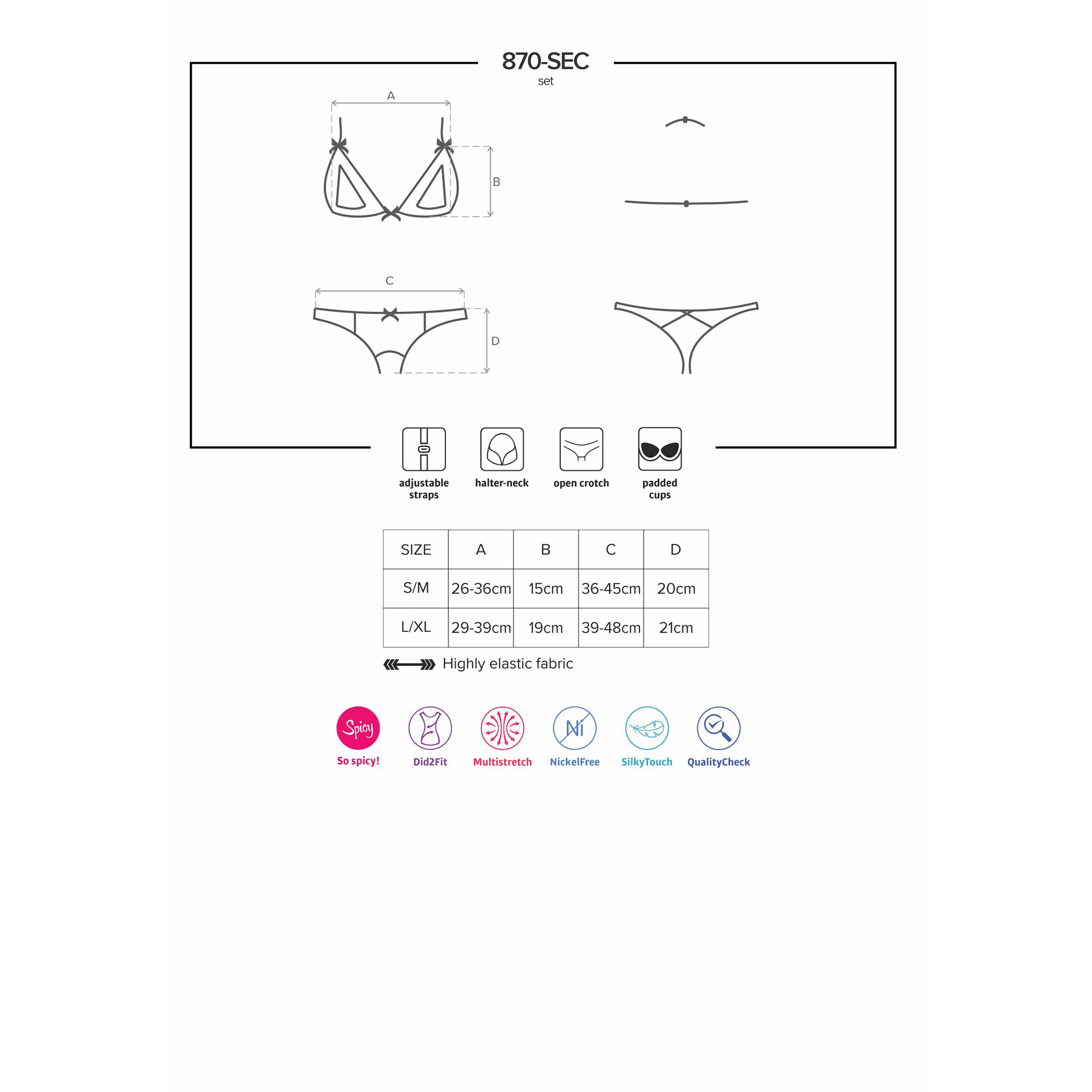 Lingerie Sexy Femme Ensemble Pi Ces Ouvert Sec Obsessive Ebay