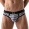 Brief Stripes Push-Up Bottomless Noir Taille S