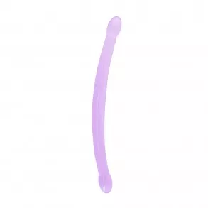 Double Dildo Crystal Clear Violet