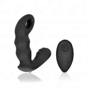 Stimulateur Prostatique Vibrant Télécommandé Beaded Vibrating Noir