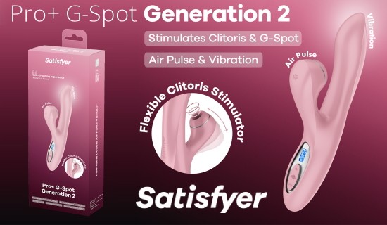 Satisfyer Pro+ G-Spot Generation 2 - Stimulateur clitoridien à ondes de pression et vibromasseur point G