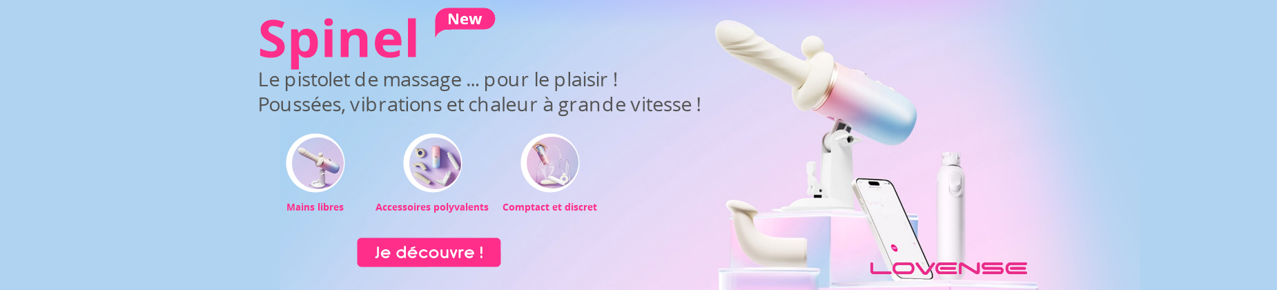 lovetoy Lovense Spinel couple télécommandé Bluetooth | Jouet vibrant puissant RueDesPlaisirs