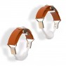 Coffret Baillon Boule ou Mors Carré Cuir Brun et Métal - photo 3
