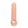 Gaine à Pénis Réaliste avec Cockring 21 cm - photo 2