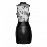 Robe courte F241 powerwetlook et tulle brodé - photo 5