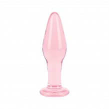 Plug Anal en Verre Rose Slim
