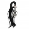 Plug Anal Acier Black Hair Pony Tail Rosebud - photo 2