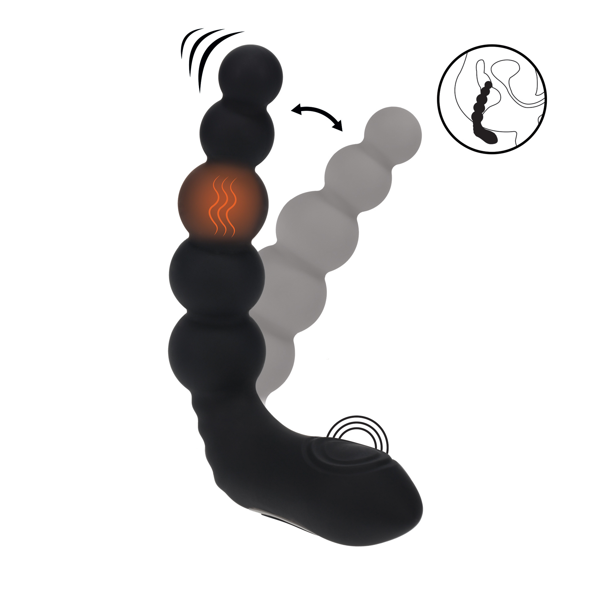 Stimulateur Prostatique Chauffant, Vibrant et Tapping
