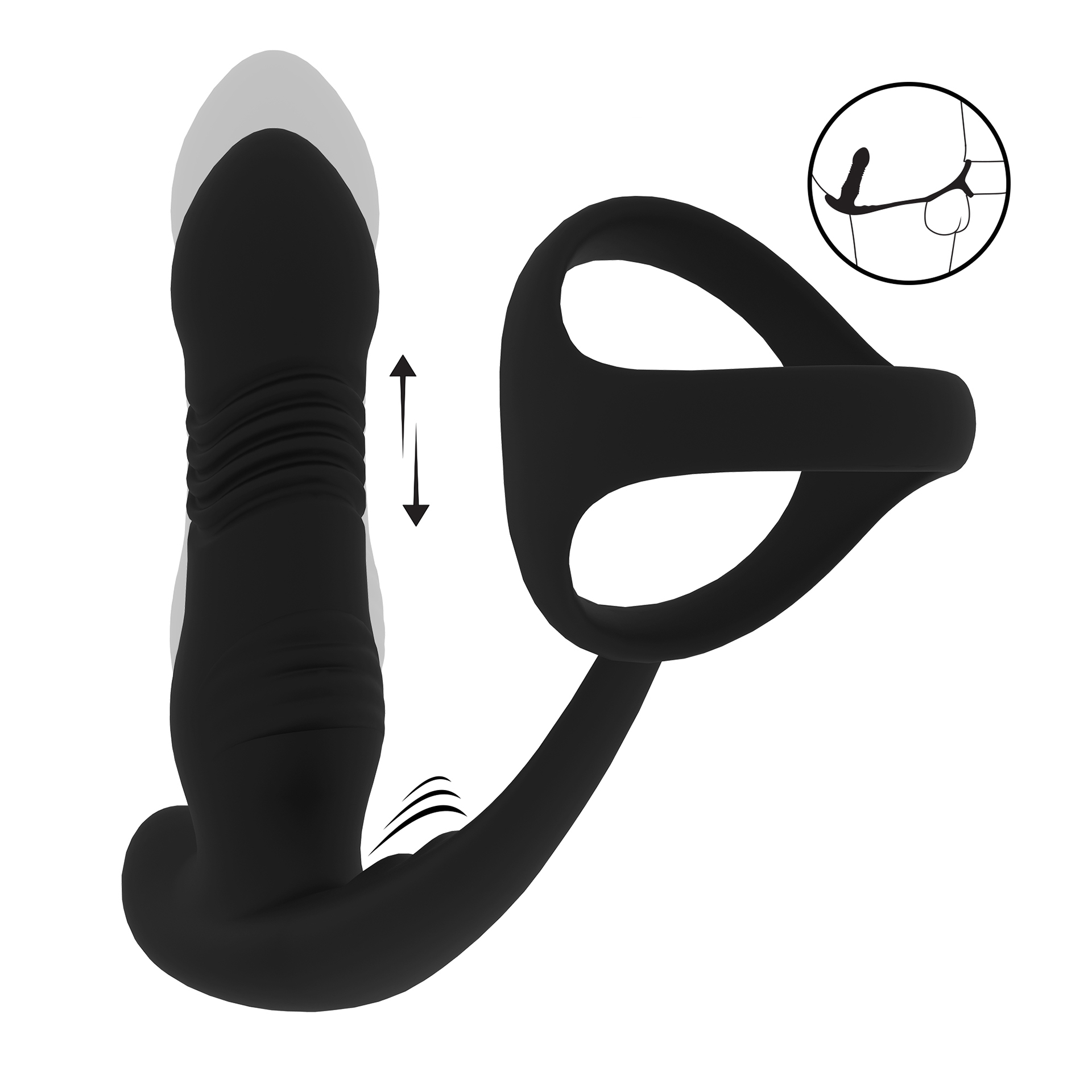 Stimulateur Prostatique Va-et-Vient avec Cockring