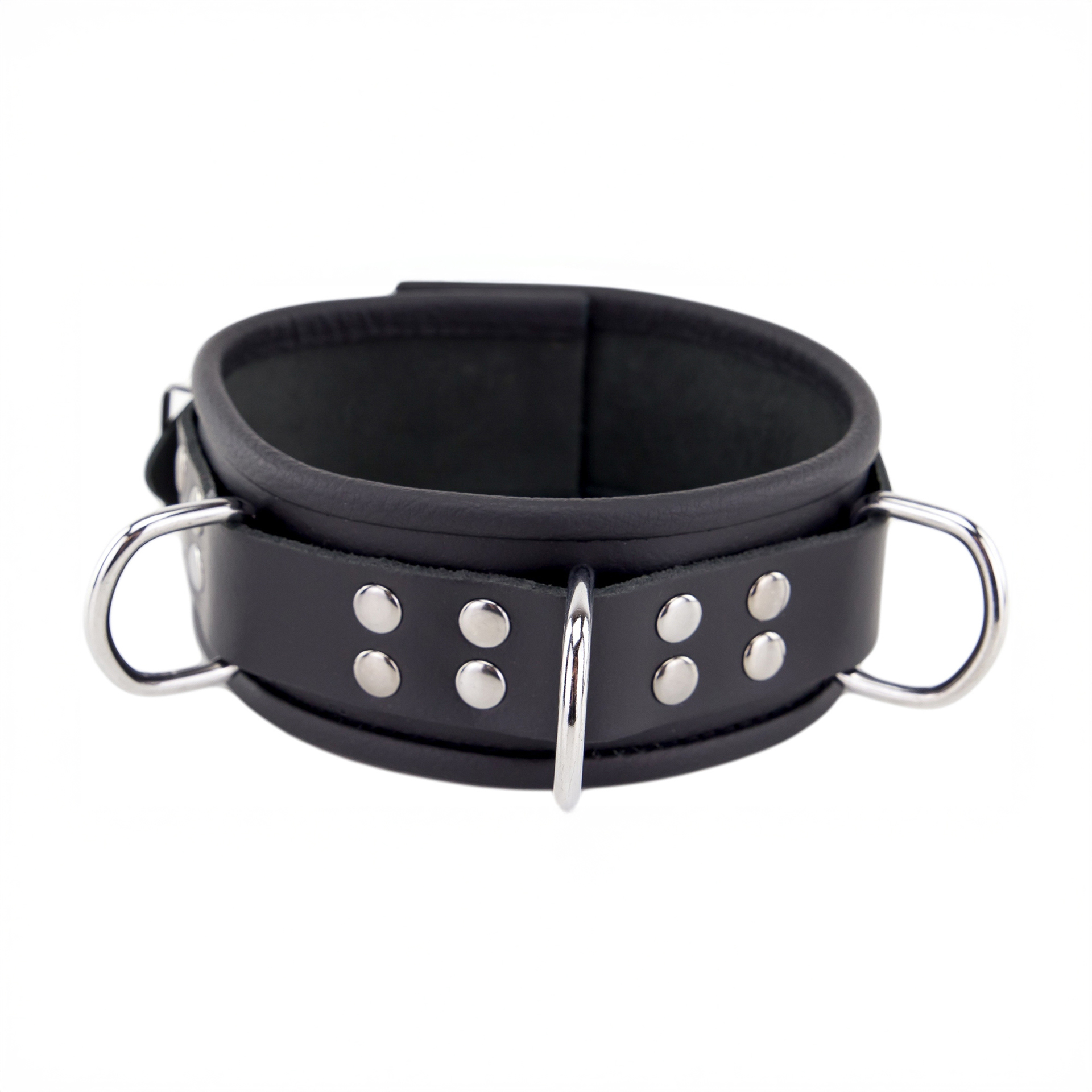 Collier Cuir 3 Anneaux en D