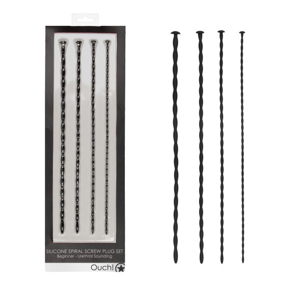 Kit Tiges à Urètre Silicone Spiral Screw Beginner