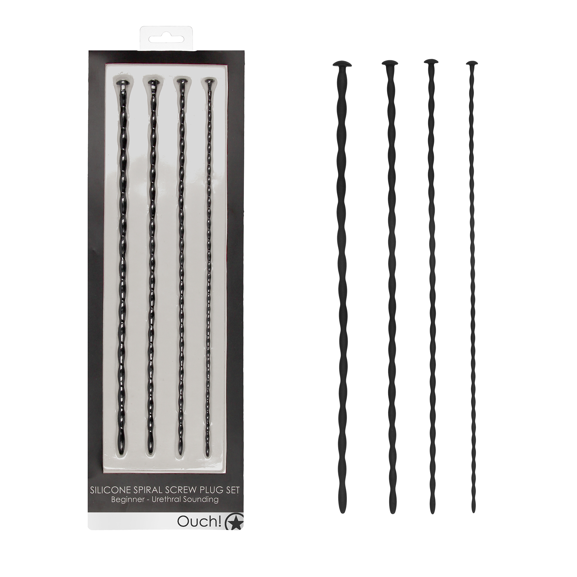 Kit Tiges à Urètre Silicone Spiral Screw Beginner
