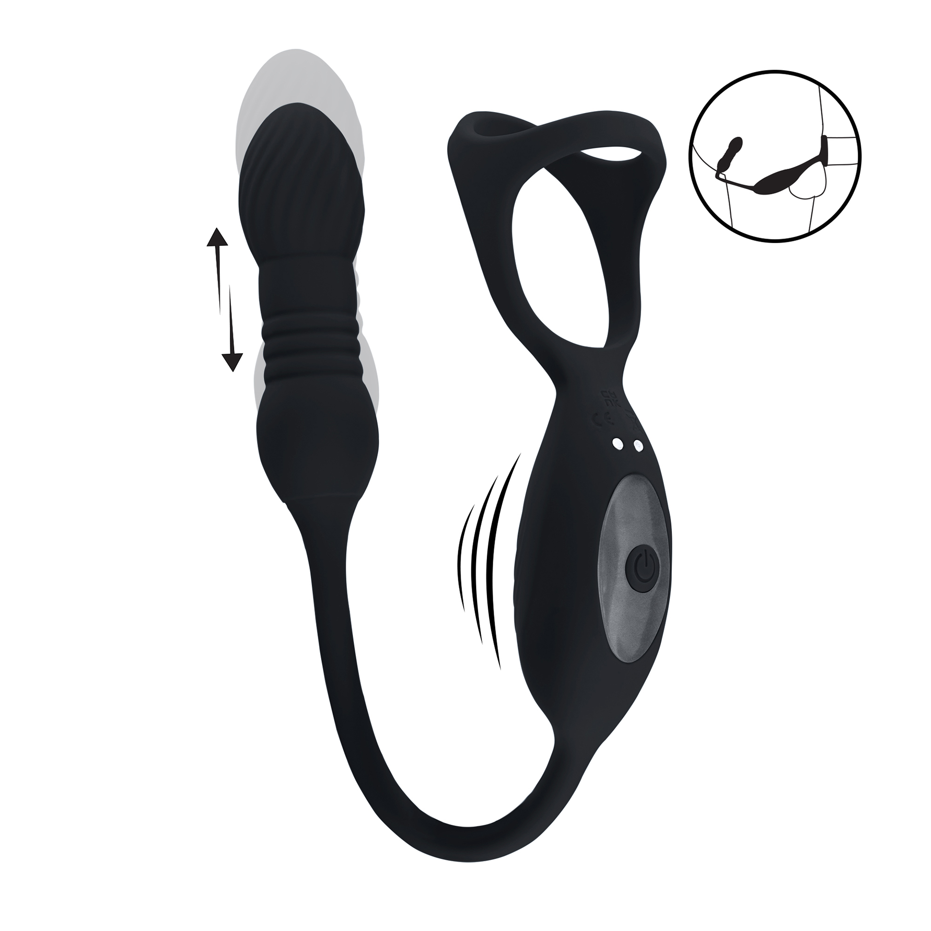 Cockring Tri O Vibrant et Pulsatif