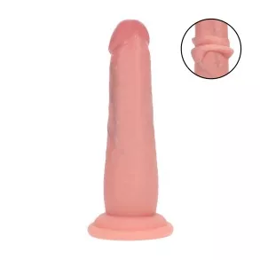 Dong Réaliste Silicone Double Densité avec Peau Glissante 15,5 cm