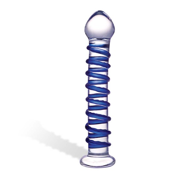 Gode en Verre Blue Spiral