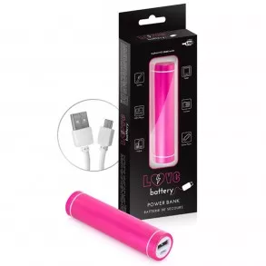 Chargeur Batterie de Secours USB - LOVE BATTERY Rose