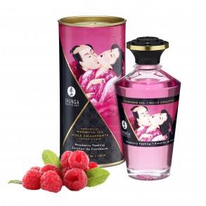 Huile Aphrodisiaque Chauffante Comestible Framboise
