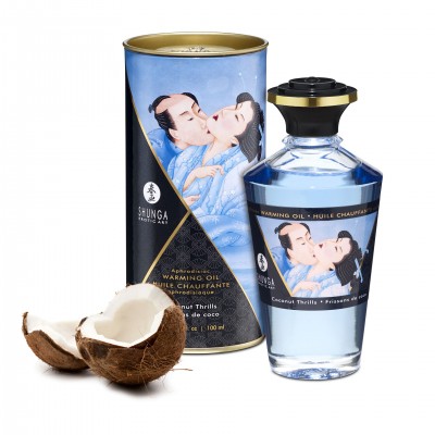 Huile Aphrodisiaque Chauffante Comestible Frissons de Coco