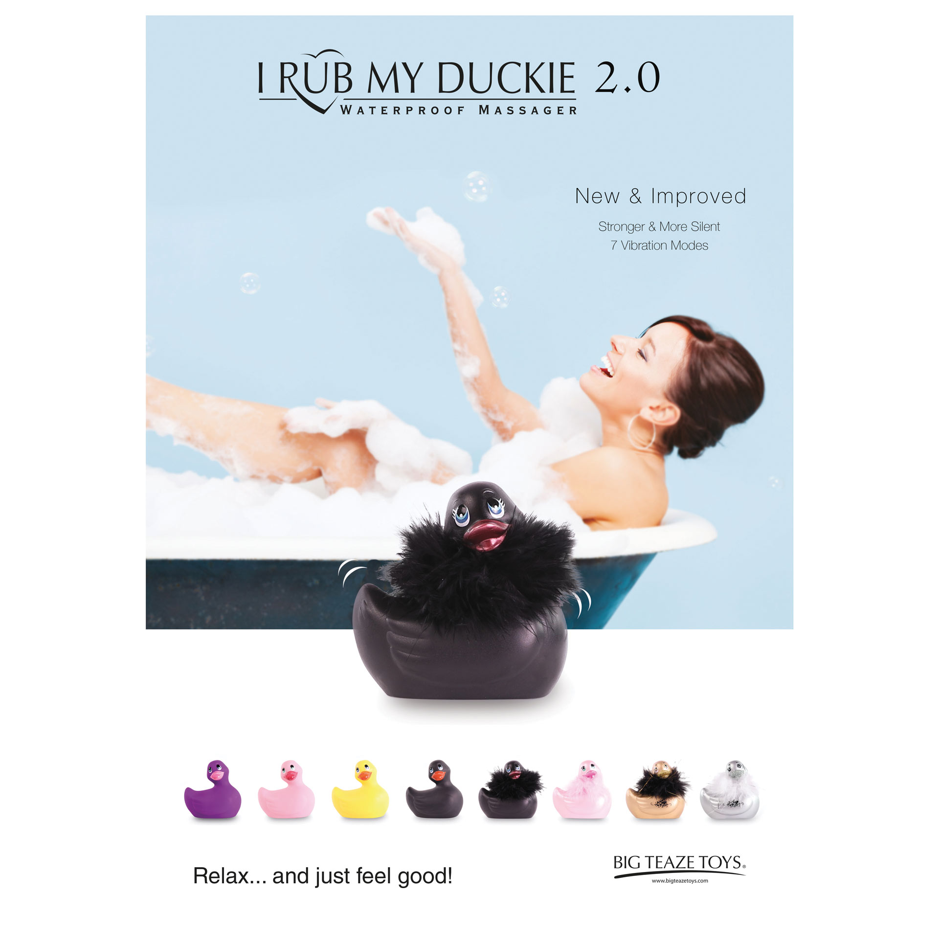 Vibrateur Mini Canard Rub My Duckie 2.0 - Big Teaze Toys, Neuf, Unisexe