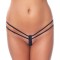 String Ficelle Minimaliste Noir Taille Unique
