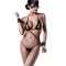 Ensemble Sexy Bondage 4 Pièces Noir Taille XS/L