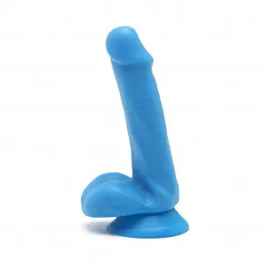 Gode Ventouse Happy Dicks 15 cm Bleu