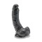 Gode Ventouse Get Real 20 cm Noir