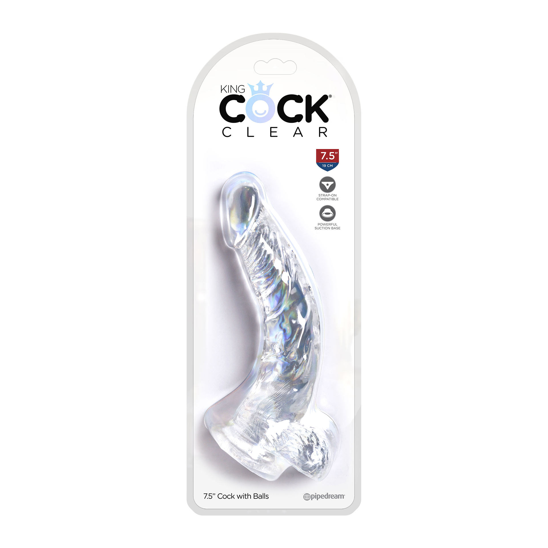Dong Ventouse Transparent King Cock - 15 Cm - Sextoy Unisexe - Neuf