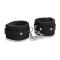 Menottes de Poignets Plush Leather Noir