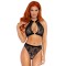 Ensemble Tour de Cou et Dentelle Noir Taille M/L
