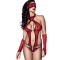 Body, Masque et Mitaines Ashley Rouge Taille S/M