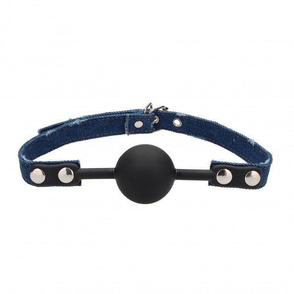 Bâillon Boule Silicone Denim