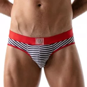 Brief Stripes Push-Up Rouge