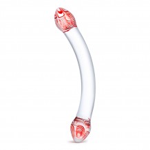 Dildo en Verre Red Head Double