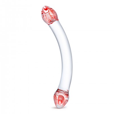 Dildo en Verre Red Head Double Image