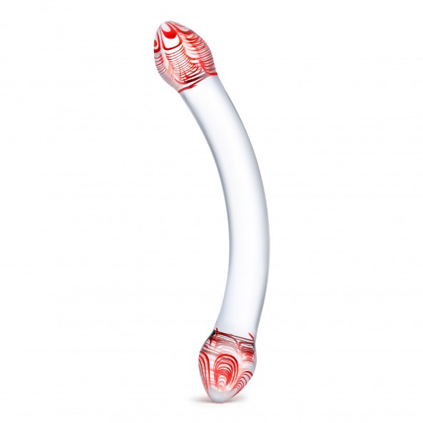 Dildo en Verre Red Head Double