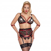 Ensemble Lingerie Grande Taille En Rouge et Noir