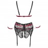 Ensemble Lingerie Grande Taille En Rouge et Noir - photo 3