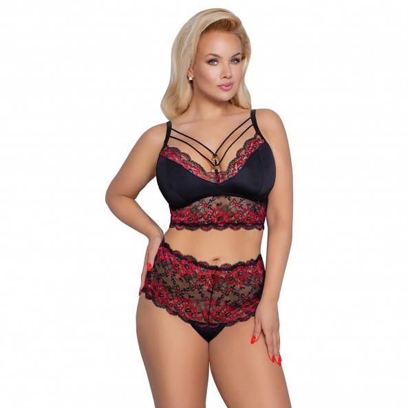 Ensemble 2 Pièces Grande Taille Bustier et Shorty