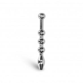 Plug Urétral Métallique 3 Perles 58 mm 8 mm