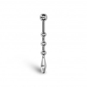 Plug Urétral Métallique 3 Perles 58 mm 6 mm