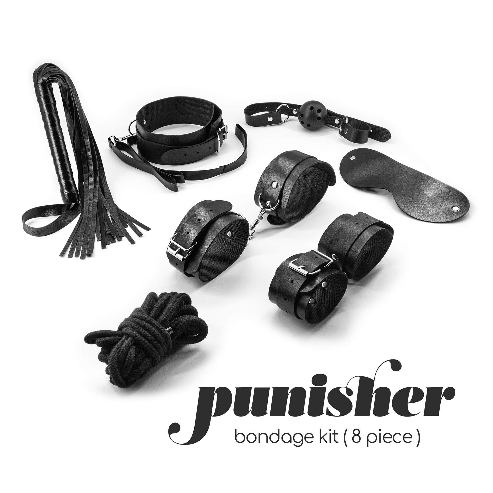 Kit Bondage BDSM 12 Pièces – Rouge – Simili – Réglable – Neuf – Parfait Pour Débuter