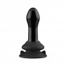 Plug Anal Vibrant Pluggy en Verre Noir - photo 0