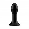 Plug Anal Vibrant Pluggy en Verre Noir - photo 1