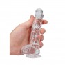 Gode avec Testicules Crystal Clear 15 cm - photo 1