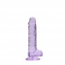 Gode avec Testicules Crystal Clear 17 cm - photo 0
