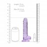 Gode avec Testicules Crystal Clear 17 cm - photo 5