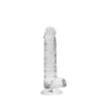 Gode avec Testicules Crystal Clear 17 cm - photo 0