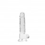 Gode avec Testicules Crystal Clear 17 cm - photo 2