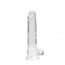 Gode avec Testicules Crystal Clear 19 cm - photo 2